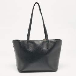 DKNY Black Leather Medium Bryant Tote