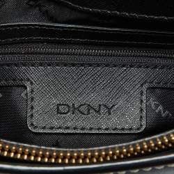 DKNY Black Leather Envelope Flap Shoulder Bag