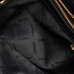 DKNY Black Leather Envelope Flap Shoulder Bag