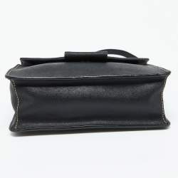 DKNY Black Leather Envelope Flap Shoulder Bag