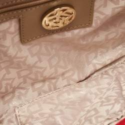 DKNY Red Leather Logo Flap Shoulder Bag