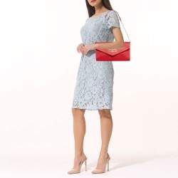 DKNY Red Leather Logo Flap Shoulder Bag