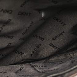 Pre Owned DKNY Pink Leather Logo Flap Top Handle Bag