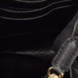 DKNY Black/Grey Signature Coated Canvas Mini Zip Around Olive Crossbody Bag
