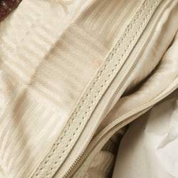 Pre Owned DKNY Dark Brown Leather Studded Drawstring Tote