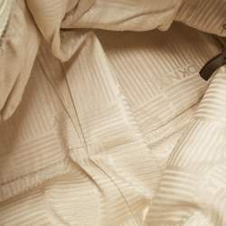 Pre Owned DKNY Dark Brown Leather Studded Drawstring Tote