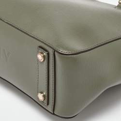 Pre Owned DKNY Grey Saffiano Leather Tote