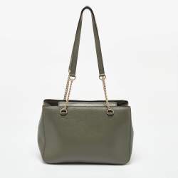 Pre Owned DKNY Grey Saffiano Leather Tote