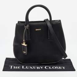 DKNY Black Saffiano Leather Tote