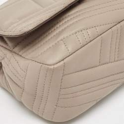 Pre Owned Dkny Beige Quilted Leather Allen Flap Shoulder Bag