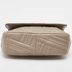 Pre Owned Dkny Beige Quilted Leather Allen Flap Shoulder Bag