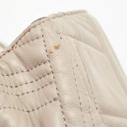 Pre Owned Dkny Beige Quilted Leather Allen Flap Shoulder Bag