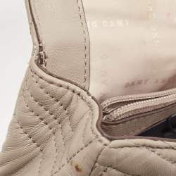 Pre Owned Dkny Beige Quilted Leather Allen Flap Shoulder Bag