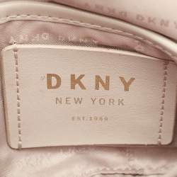 Pre Owned Dkny Beige Quilted Leather Allen Flap Shoulder Bag