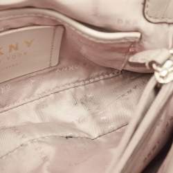 Pre Owned Dkny Beige Quilted Leather Allen Flap Shoulder Bag