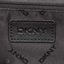 Pre Owned DKNY Blue Leather Logo Flap Wallet On Chain