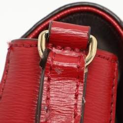 Dkny Beige/Red Signature Coated Canvas and Leather Crossbody Bag