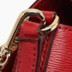 Dkny Beige/Red Signature Coated Canvas and Leather Crossbody Bag