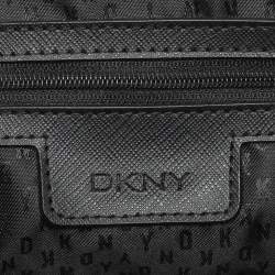 DKNY Black Leather Dome Satchel