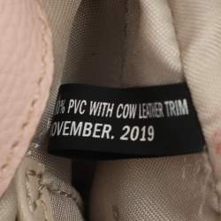 Pre Owned Dkny Beige/Pink Signature Coated Canvas and Leather Shoulder Bag