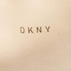 DKNY Beige/Fatigue Green Leather Hobo