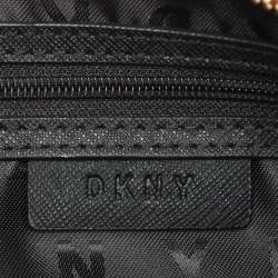 Pre Owned DKNY Burgundy Leather Triple Zip Crossbody Bag