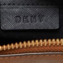 Pre Owned DKNY Brown Saffiano Leather Shoulder Bag