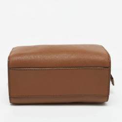 Pre Owned DKNY Brown Saffiano Leather Shoulder Bag