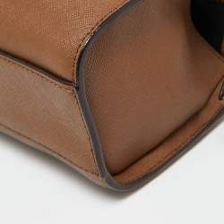 Pre Owned DKNY Brown Saffiano Leather Shoulder Bag