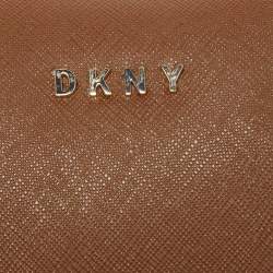 Pre Owned DKNY Brown Saffiano Leather Shoulder Bag