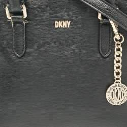 Dkny Black Leather Dome Satchel