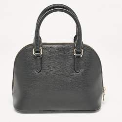 Dkny Black Leather Dome Satchel