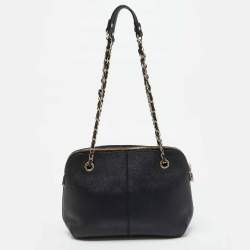 Pre Owned Dkny Black Saffiano Leather Shoulder Bag