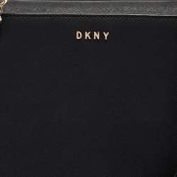 Pre Owned Dkny Black Leather Bryant Park Chain Tote