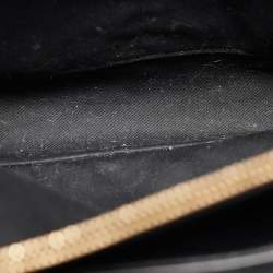 Pre Owned Dkny Black Leather Bryant Park Chain Tote