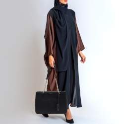 Pre Owned Dkny Black Leather Bryant Park Chain Tote