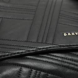 Dkny Black Leather Allen Flap Shoulder Bag