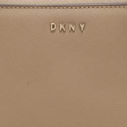 DKNY Beige Leather Bryant Park Chain Tote