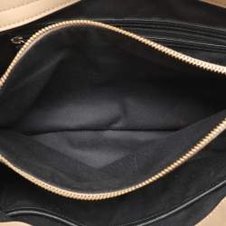 DKNY Beige Leather Bryant Park Chain Tote