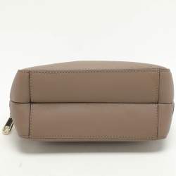 Pre Owned Dkny Taupe Leather Crossbody Bag