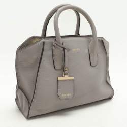 Dkny Grey Leather Satchel