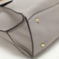 Dkny Grey Leather Satchel