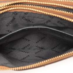 Pre Owned Dkny Brown Leather Crossbody Bag