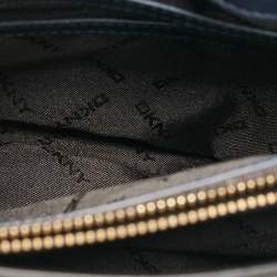 Pre Owned DKNY Navy Blue Saffiano Leather Envelope Flap Shoulder Bag