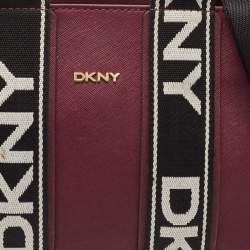 Pre Owned DKNY Burgundy Saffiano Leather Small Cassie Tote