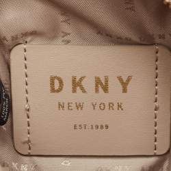 Dkny Brown/Beige Signature Coated Canvas and Leather Steffy Crossbody Bag