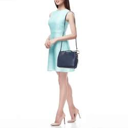 DKNY Navy Blue Saffiano Leather Bryant Park Bucket Bag