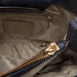 DKNY Navy Blue Saffiano Leather Bryant Park Bucket Bag
