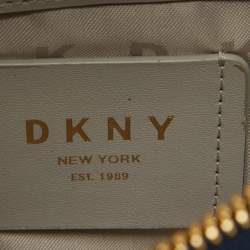 DKNY Navy Blue Saffiano Leather Bryant Park Bucket Bag
