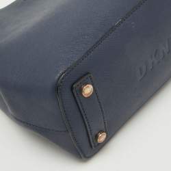 DKNY Navy Blue Saffiano Leather Bryant Park Bucket Bag